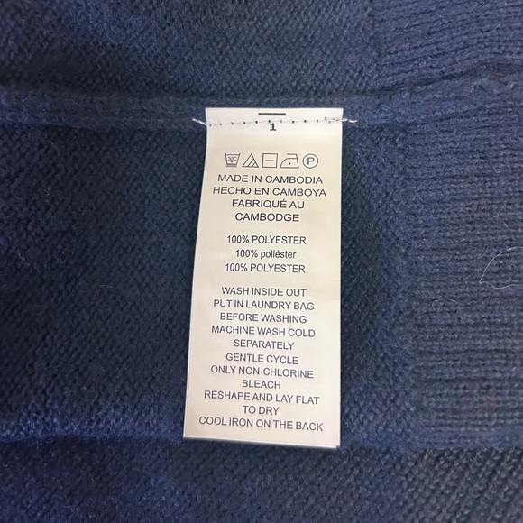 💙”Michael Kors” NWT Blue Cardigan w/ Stripes & Pockets Size S🩵 - Picture 9 of 12